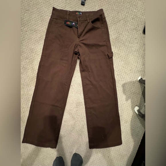 Dolls Kill Delia jeans NWT size small. Brown. - Picture 1 of 5